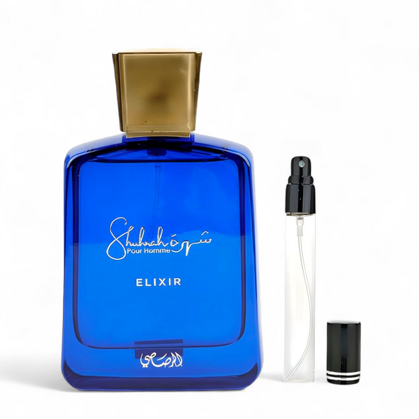 Shuhrah Elixir Rasasi for men EDP Decants